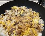 A picture of step 2 of Beef and Egg Fried Rice.