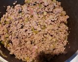 A picture of step 1 of Keto THM Queso Taco Soup.