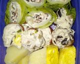 Foto langkah ke 3 dari resep Siomay ayam jamur diet tanpa minyak gula.