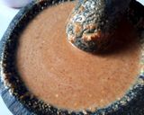 Foto langkah ke 5 dari resep 89. Sayuran Rebus Sawi Pahit dan Kol Saus Kacang Pedas.