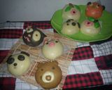 Foto langkah ke 9 dari resep Bakpao karakter / steamed bun isi ayam jamur dan coklat.