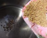 A picture of step 1 of Methi(Fenugreek) ki khichdi.