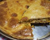 Foto del paso 5 de la receta: Tarta de puerro, pollo, cebolla de verdeo y choclo