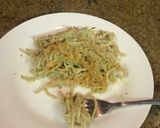 A picture of step 4 of Spaghetti with zucchini and garlic sauce.