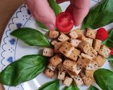 Foto del paso 4 de la receta: Tofu a la albahaca 🌱 Ensalada inspirada en Caprese pero vegan 🌱 Tofu, tomates cherry, albahaca y AO