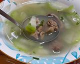 Hình bước làm 1 của món Canh bí xanh nấu lòng gà