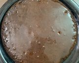 A picture of step 6 of Cauliflower chocolate cake with chocolate leaves.