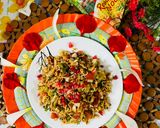 A picture of step 3 of Wai Wai Bhel Tea time snack veggie nutty and easy in 5 minutes.