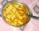 A picture of step 4 of Calocasia / Musa paradisica/ Banda Arbi curry.