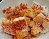 A picture of step 1 of Shahi paneer.
