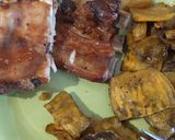 Foto del paso 5 de la receta: Costillas de cerdo a la BBQ con batatas crocantes a la miel 🍯