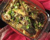 A picture of step 9 of Behari Style Bengan Aloo.