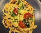 Cukkinis spagetti bacon-nel recept fázis 7 fotója
