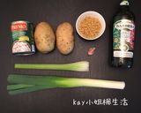 青蒜馬鈴薯豆子義麵湯的食譜步驟1照片