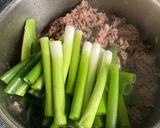 A picture of step 4 of Beef with Tofu(No Mirin needed).
