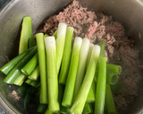 A picture of step 4 of Beef with Tofu(No Mirin needed).