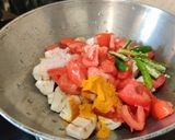 A picture of step 2 of Kerala Style Raw Banana Curry.