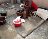 A picture of step 4 of Unadulterated fufu/akpu 😁😁😋.