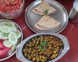A picture of step 4 of Fresh Chana Masala Curry / Harbara Chana / Green Chickpeas 💚.