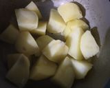 A picture of step 1 of DahiAloo.
