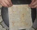 A picture of step 4 of Walnuts baklawa served with cream.