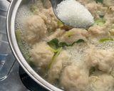 Foto langkah ke 6 dari resep Sup Bakso Sayur Gambas/Oyong.