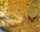 A picture of step 2 of Mustard prawn.