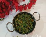 A picture of step 5 of Mustard Greens Palya (Sarson ka Palya).