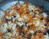 A picture of step 7 of Kabuli pulao.
