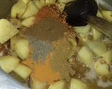 A picture of step 3 of Aloo biryani.