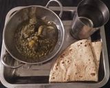 A picture of step 10 of Aloo palak.