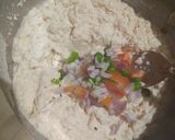 A picture of step 2 of Veg idli.
