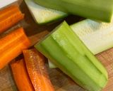 A picture of step 1 of Zucchini and Carrot Burgers.