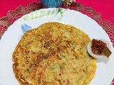 Healthy Oats Veggies Egg Cheela