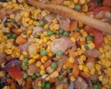 Paradicsomos - zöldséges csirkemellfilé rizzsel /egytàlètel/🍅🐣🌽🥕🧅🫛🍄🟫🍛 recept fázis 3 fotója