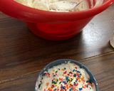 A picture of step 2 of Funfetti Dip/ 90’s Dunkaroo Dip / cake Dip.