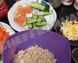 A picture of step 1 of Combo Club sandwich.