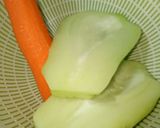 Hình bước làm 1 của món Gan Heo Xào Su Su Cà Rốt