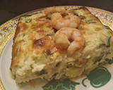Foto del paso 3 de la receta: Pastel de puerro y calabacín con gambas