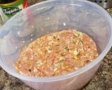 A picture of step 1 of Filipino Street Style Pork Siomai (SHO-my).