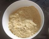 A picture of step 1 of Coconut Besan Burfi.