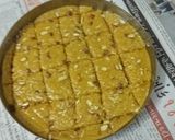 A picture of step 9 of Rava(suji)-Besan Barfi (Semolina-Gram Flour Barfi).