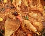 Une image de l'étape 4 de Gambas spaguetti a l'encre de seiche legumes d'été 🦐.