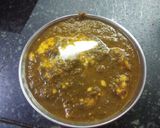 A picture of step 3 of Palak paneer.