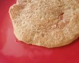 A picture of step 7 of Sabudana chilla with Hari chutney.