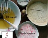 A picture of step 1 of Strawberry cake.
