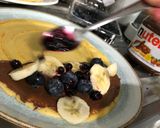 Foto del paso 4 de la receta: Crepe relleno de almíbar de frutos rojos, Nutella y banano