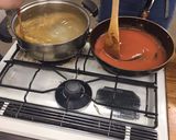 A picture of step 2 of Spaghetti Napolitana.