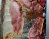 A picture of step 2 of My Bacon & poached Egg Toast. 😁.