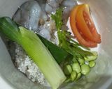 Foto langkah ke 1 dari resep Mpasi 6Mos - Bubur nasi udang edamame.